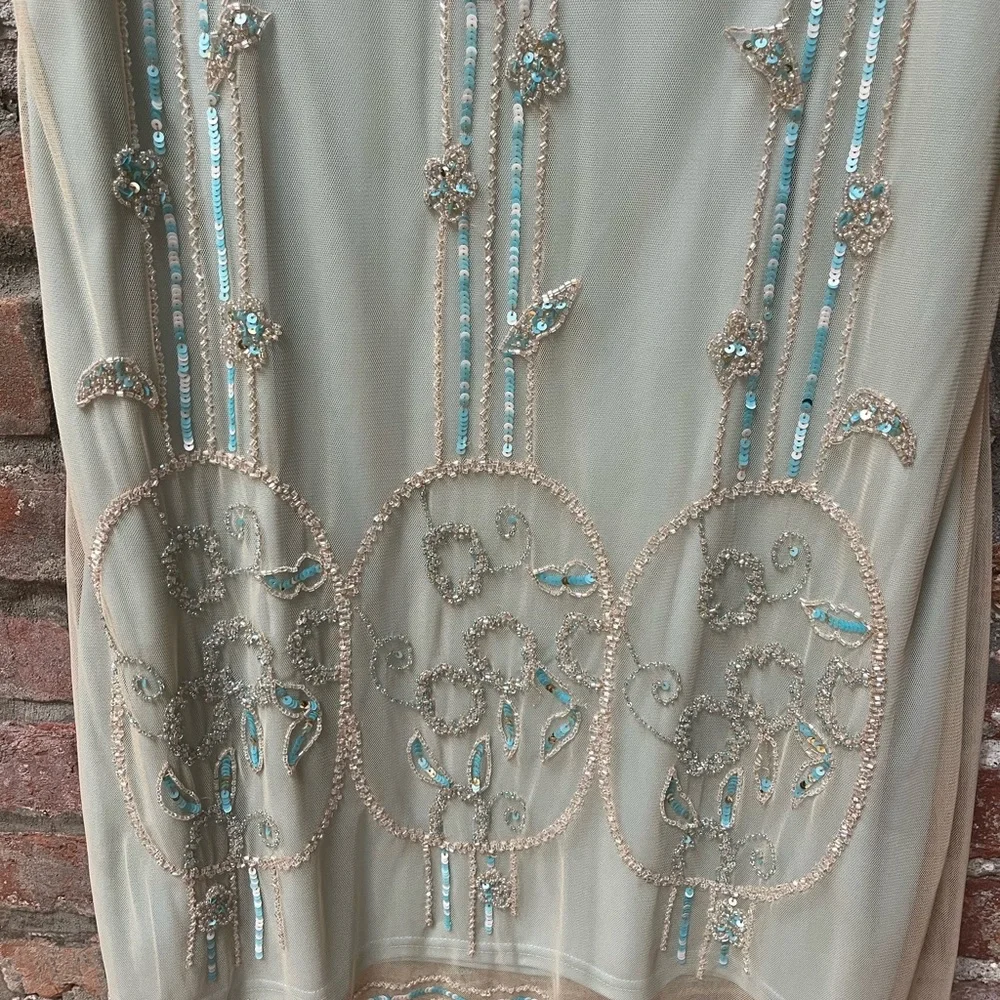 Vintage Beaded Dress 20s style flapper new years - size 6/8 - Picture 4 of 7